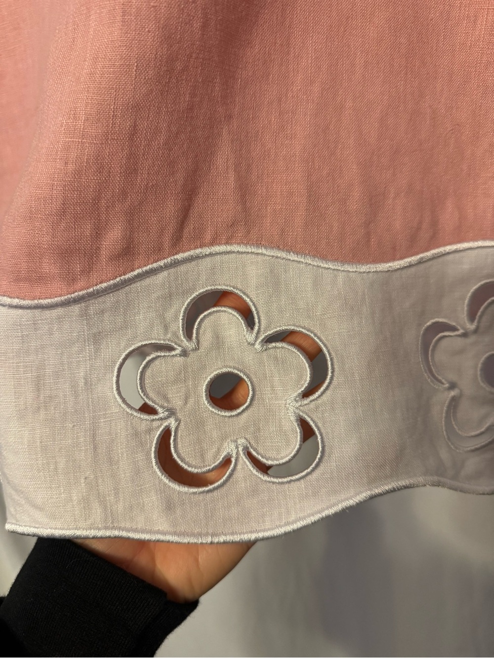Staud Mika 100% Linen Dress - Pale Pink & White - Picture 14 of 14